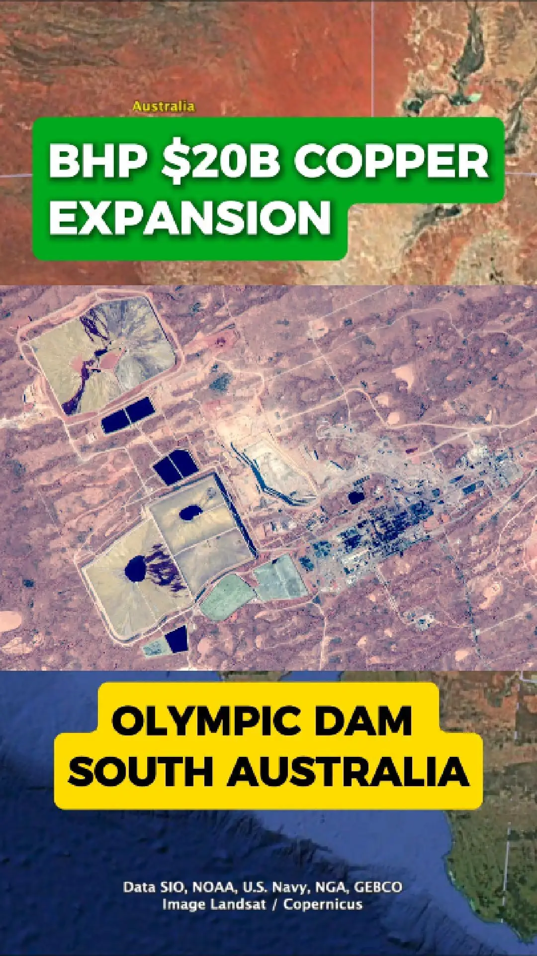 BHP Weighs $20 Billion Copper Expansion in South Australia

Around 500 kilometres north of Adelaide sits Olympic Dam, one of the world’s largest and most valuable copper deposits. It’s a long-running operation in the heart of South Australia’s outback, and a critical asset in global copper supply.

Linking Olympic Dam With Oak Dam

BHP’s latest studies investigate connecting Olympic Dam with Oak Dam — a high-grade copper discovery located nearby. If developed together, the two sites could form a new copper hub capable of lifting South Australia’s production for decades.

A Project Facing Big Challenges

Despite the scale of the opportunity, several challenges are slowing progress. Rising energy costs, limited water availability, and ongoing infrastructure constraints all add complexity to the project. Water supply in particular remains a key issue in the region, with any major expansion likely requiring new pipelines or desalination investment.

Could This Be Australia’s Next Pilbara?

If BHP overcomes these hurdles, South Australia could become home to a copper province on the scale of the Pilbara’s iron ore industry. With global demand for copper surging, the region’s long-term potential is significant — but turning it into Australia’s next major mining hub will depend on solving today’s bottlenecks.