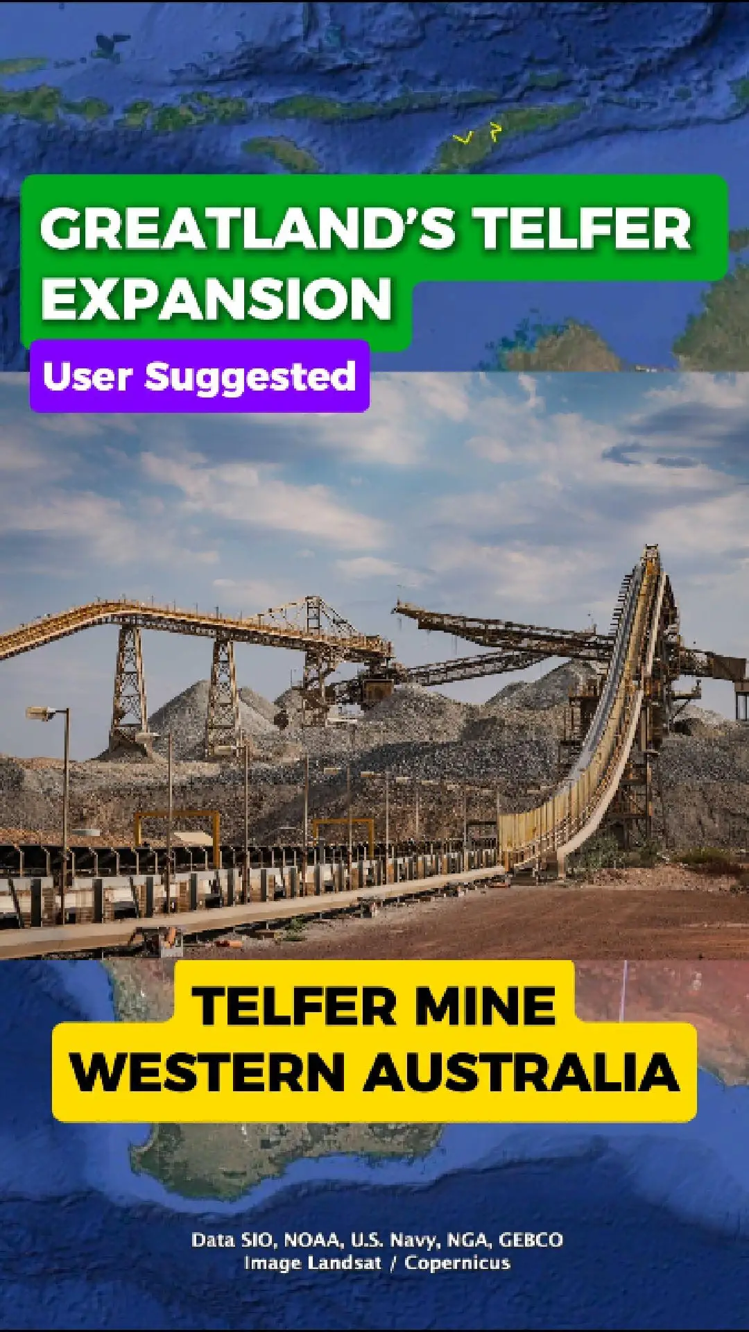Greatland’s Telfer targets new ore nearby

Telfer is a gold-copper mine in WA, around 485km south-east of Port Hedland. The site already has a mill/processing plant, which is the key advantage — it can handle ore without needing a brand-new facility.

What changed this week?

Greatland Resources, which took over Telfer in December 2024, has signed a new joint venture called “Telfer South” with Rincon. The goal is simple: hunt for more ore close to the existing operation.

What’s the plan?

Under the deal, the partners plan to spend $2 million over three years on exploration in the nearby ground. If they find a deposit that can be mined, any ore could be trucked back and processed through Telfer’s existing plant.

Why it matters

For miners, finding ore near an operating plant can be a big win — it can potentially extend production and make better use of the infrastructure that’s already there, rather than building new processing from scratch.

Credits: Map imagery: Google Maps/Earth. Photo credit: Greatland Resources (Telfer).